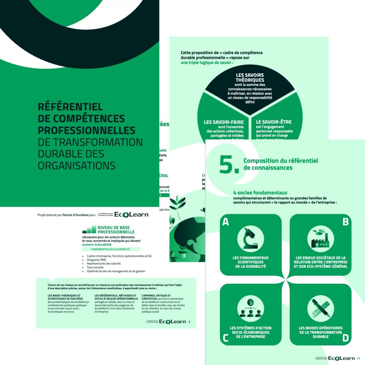 Extrait du Référentiel des Compétences Durables présentant les compétences clés pour un avenir durable